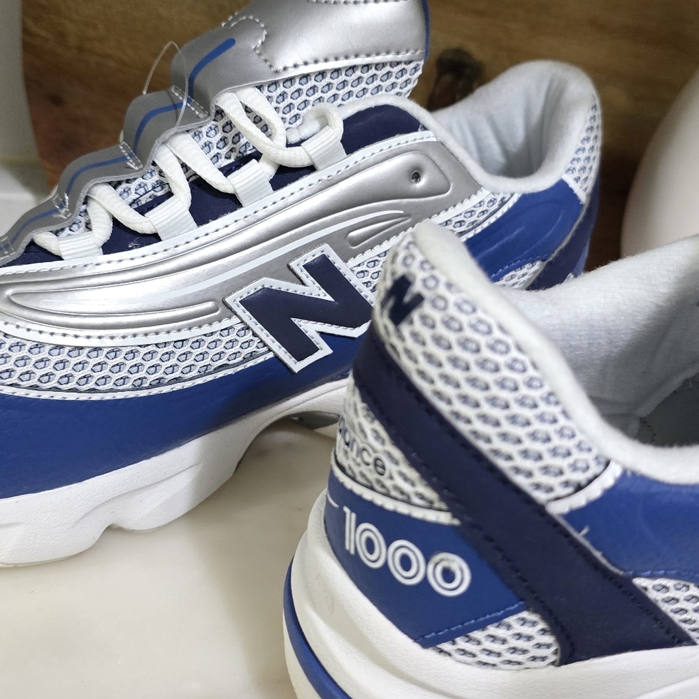 New Balance Kids Sneakers in Blue and White - Picture 9 of 16